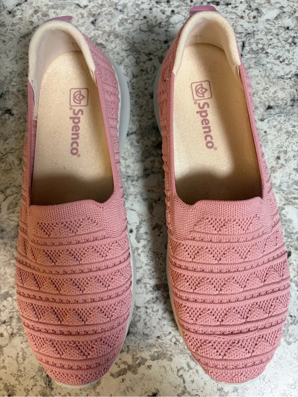 Spenco Women's Pink Knit Espadrilles Slip-Ons